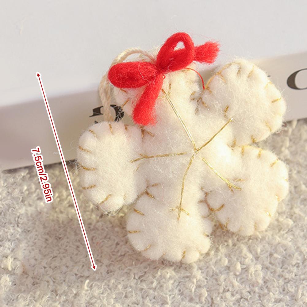 Wool Felt Christmas Pendants Hand Sewing Felt Snowmen Xmas Tree Wreath Socks Gloves Hanging Ornaments Party Decor