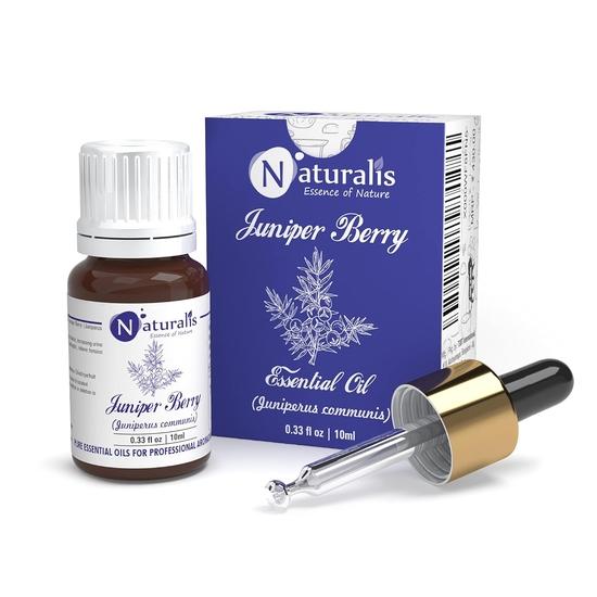 Naturalis Essence of Nature Juniper Berry Essential Oil 100% Pure, Natural & Undiluted Therapeutic Grade for Skin Care, Scars, Acne, Anti Aging - 10ml 10ML