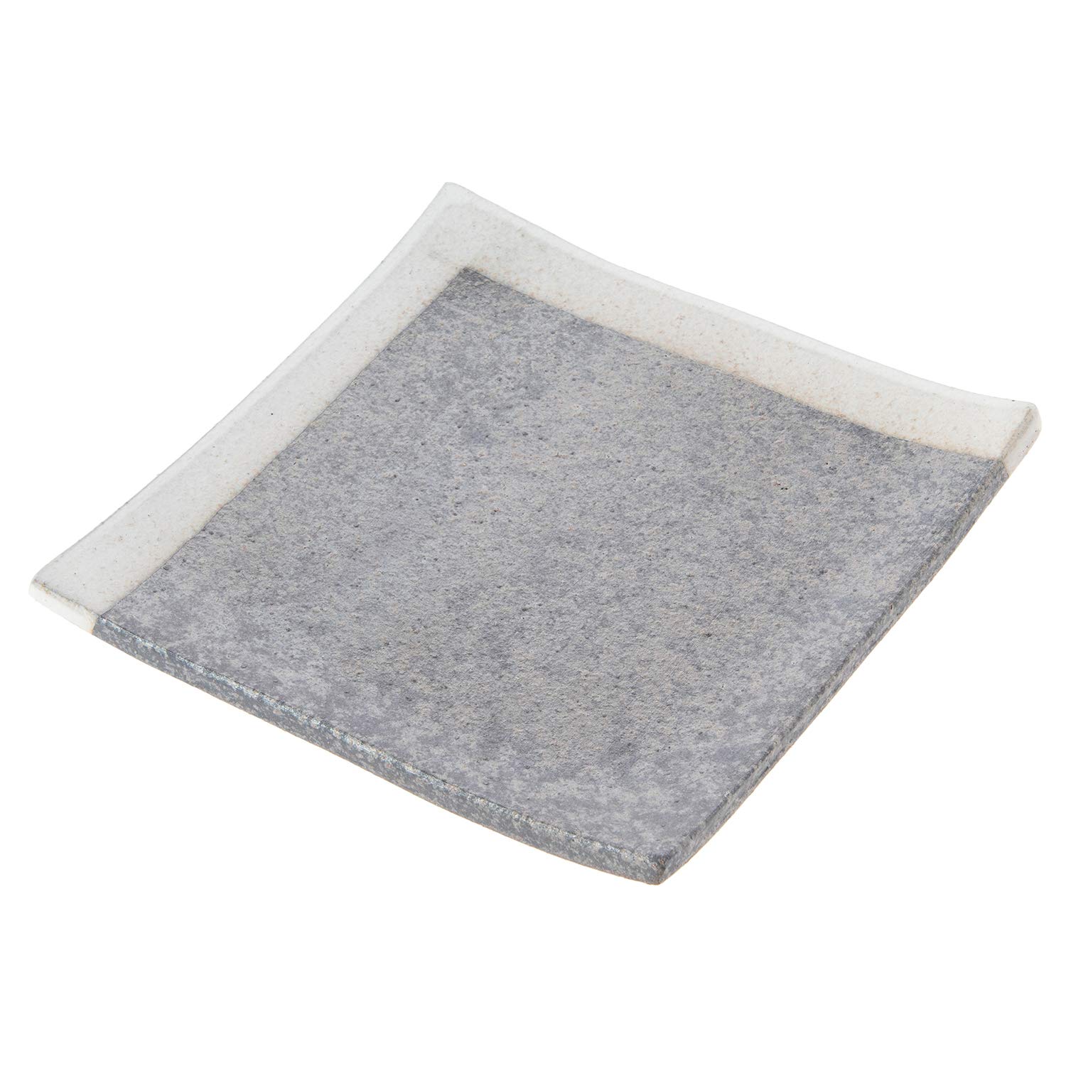 

Shigaraki ware Hechimon plate, large, smoked with white lines, MR-3-3070