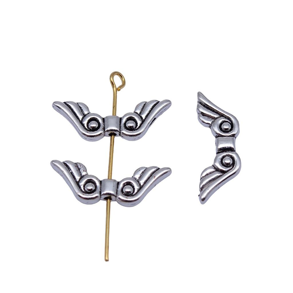 Angel Wing Beads Spacer Small Hole Butterfly Charms For Spiritual Jewelry