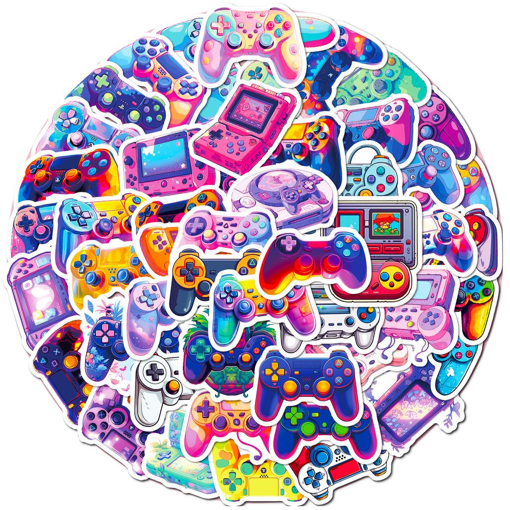 50 Game Console Stickers Shein Colorful Cartoon Game Console Handle Stickers Diy