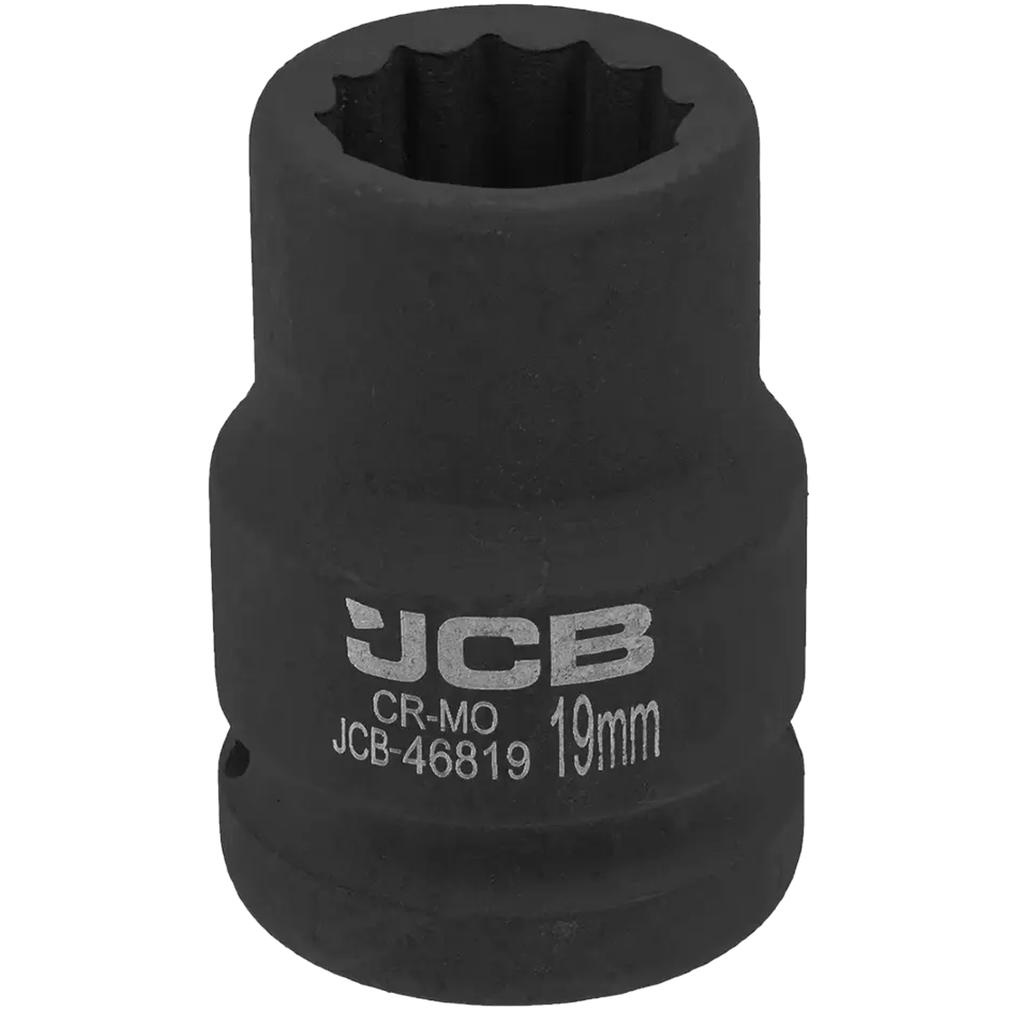 JCB 3/4" 19mm Impact Socket 12-Point Cr-Mo Socket Wrench