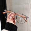 Blue-light-proof Student Glasses Retro Wooden Square Glasses Transparent Glasses Holder Flat Mirror
