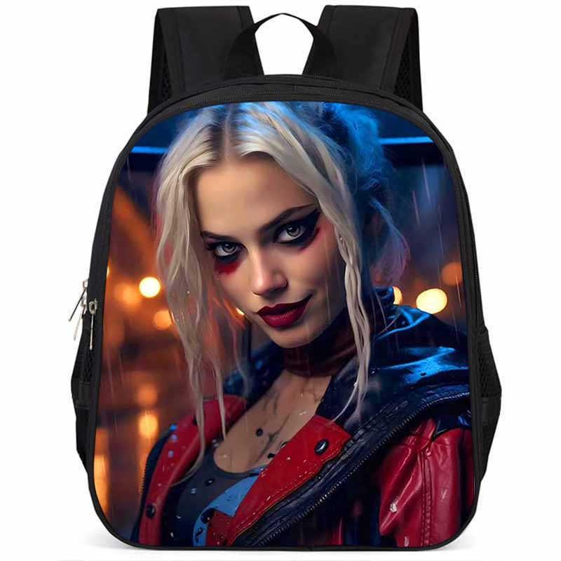 Spacious 15 Inch Harley Quinn Backpack Large Capacity Lightweight Oxford Fabric