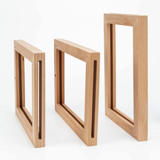 Light-up Photo Frame LED Glowing Picture Stand Lighted Wooden Picture Frame Desk Light for Home Bedroom Living Room Decor