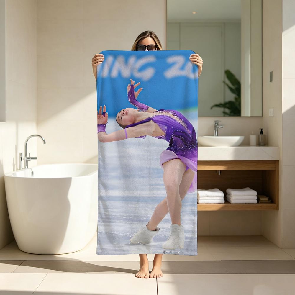 Celebrity K-KamilaS ValievaS Towel ultra-fine fiber quick drying absorbent bath towel, outdoor swimming sports towel
