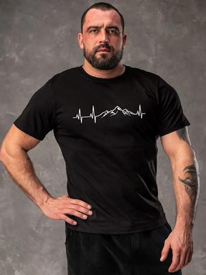 Plus Size Hip Hop Streetwear Men T Shirts Mountain Printed Harajuku T-Shirt Cotton Casual Tops Summer Short Sleeves Tees