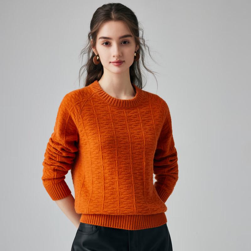 Paluo Women's 100% Pure Cashmere Jacquard Knit Sweater