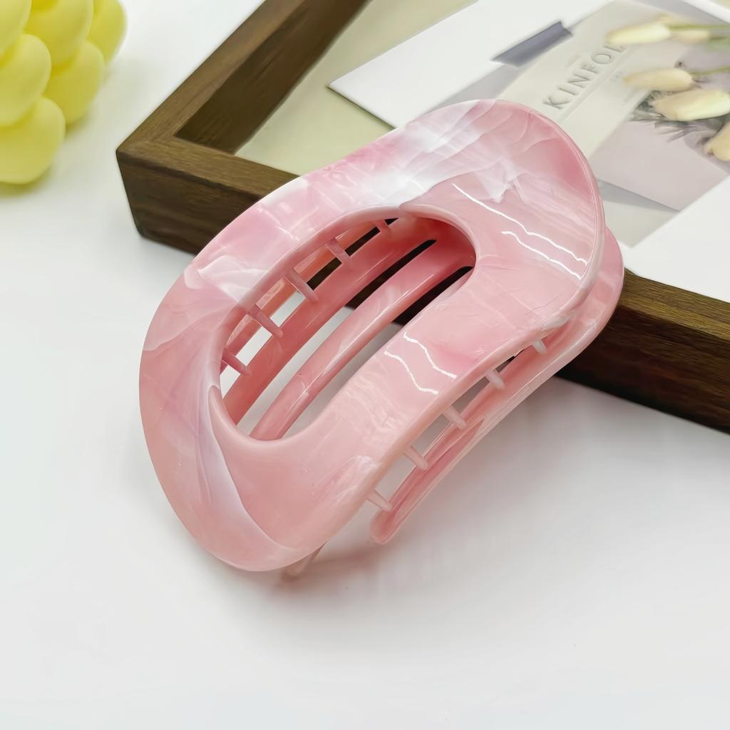 Elegant Arc Hair Clip Women Round Flat Ponytail Holder Hairclaw Chic Leopard Hair Clip Print Dot HairAccessories HairPins