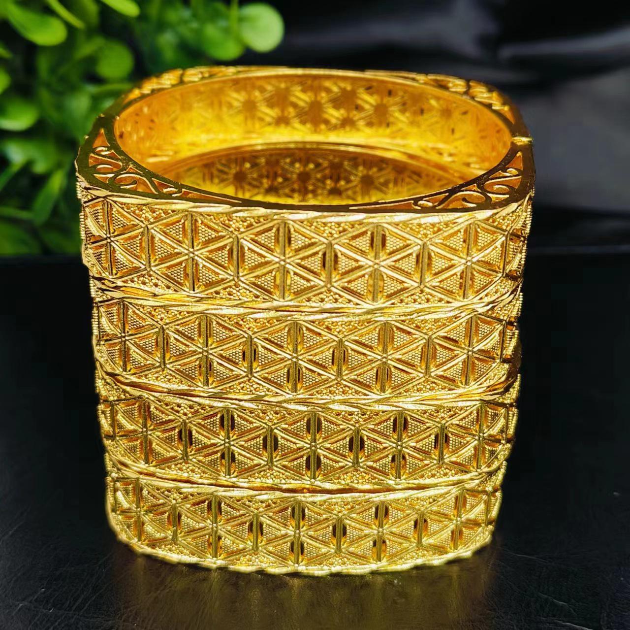 

Браслет для невесты из Дубая с покрытием из золота 24 карата для женщин 24K Gold Plated