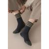 5 Pairs of Winter Warm Knit Socks for Women Men Winter Thickened Warm Socks Versatile Vintage Three-Bar Terry Socks