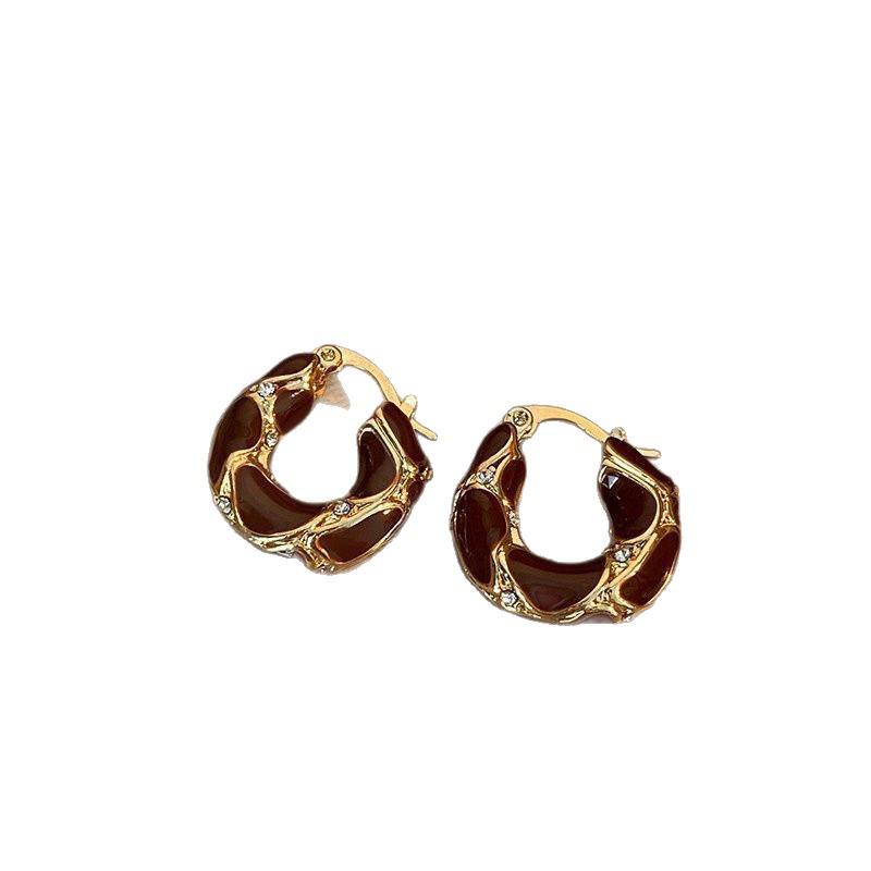 Autumn & Winter Tiger's Eye Ear Cuffs: Retro, Versatile Luxury Jewelry for Women