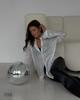 2025 Autumn/Winter European & American Sequin Long Sleeve Turn-Down Collar Sexy Women's Shirt Jacket
