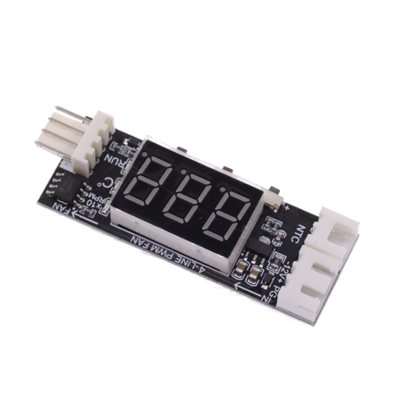 DC 12V 4 Wire PWM Fan Temperature Control Governor Temperature Speed Digital Display Support 3A Fan On/Off Control