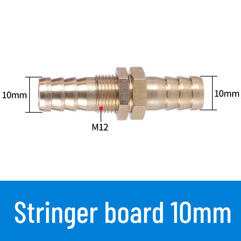 Brass Green Head Pagoda Straight-Through 2-Way or 4-Way Tee Fitting, Compatible with 6-16mm Tubing