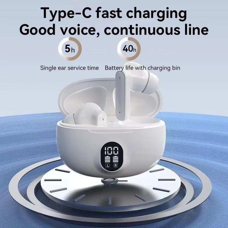 Bluetooth Earphones Wireless Headphone ENC-Calling Noise Cancelling Headset HiFi Stereo Handsfree Earphone