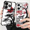 Japanese Minimalist Pine Tree Plating Phone Case For Xiaomi Redmi Note 14 15 Pro Plus 13 12 11 11S 11T 10 9S 9 5G Anti-Fall Aira