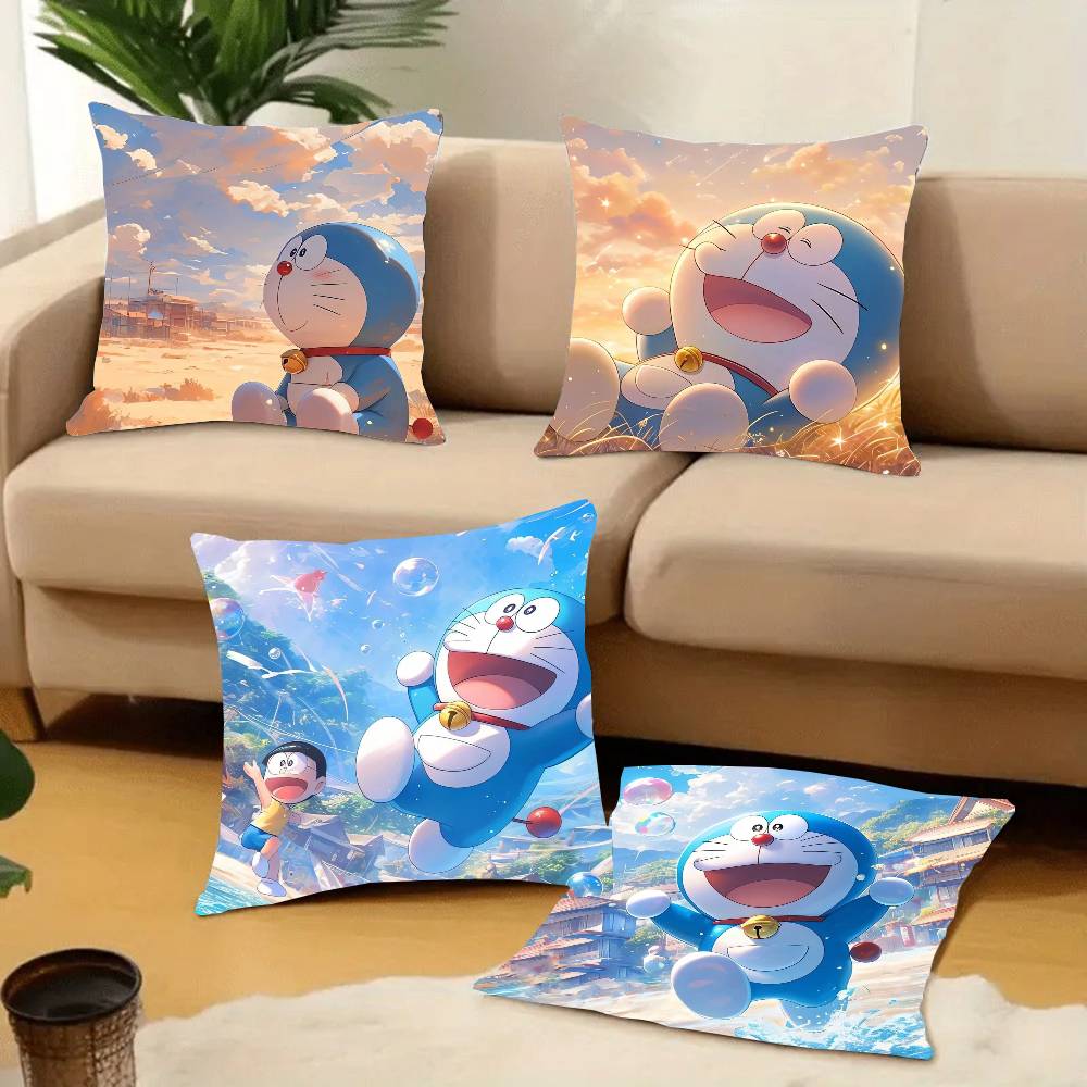 1PC Cute cartoon Doraemon Pillow Case Square Bedroom Sofa Leisure Comfort Cushion Car Home Decoration