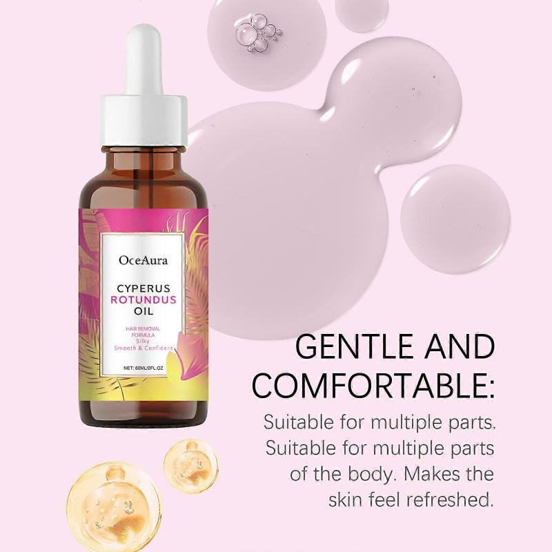 60ml Cyperus Rotundus Oil - 60ml Natural Cyperus Rotundus Oil For Hair Removal, Moisturizing & Soothing Cyperus Oil For Reducing Body Hair Growth