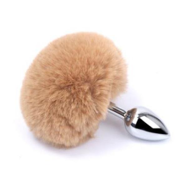 Small Size Metal Rabbit Tail Anal Plug Bunny Butt Plug Stainless Steel Booty Beads Stainless Sex
