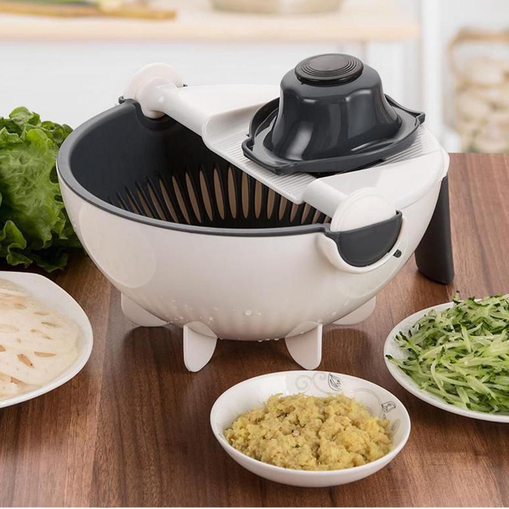Potato Slicer Multi function hand protected shredder kitchen grater with Drain Basket 9 in 1 vegetable slicer for Potato Carrot