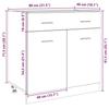 VidaXL Armoire à tiroirs inférieure "Lyon" Chêne Sonoma 80 x 46 x 81,5 cm Bois d'ingénierie 849615