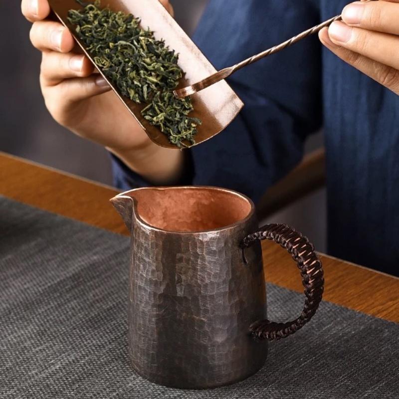 Vintage Pure Copper Cup Straight Handcrafted Moscow Mule 230 Ml Tea Mugs Hammer Texture Mug Cup Mules Milk Water Beer Drinkware