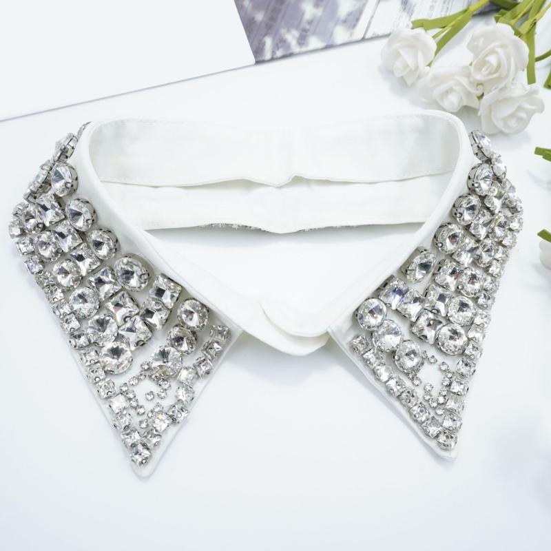 Fashion Beadwork Detachable Collar Removeable Faux Collar Easy Wear Neckwear for Women Various Occasion and Outfit