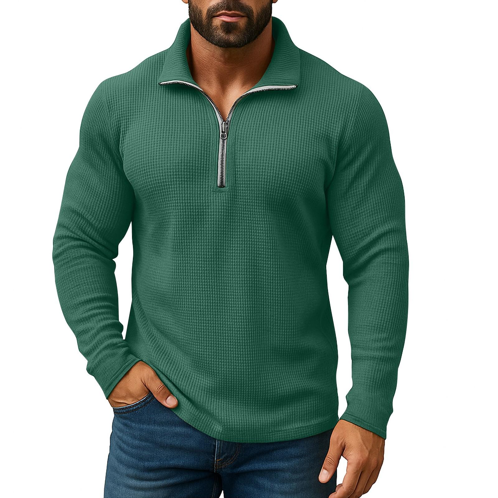 

Men s Color Blocked Long Sleeved Shirt Round Neck T-shirt Top XXXL зелёный
