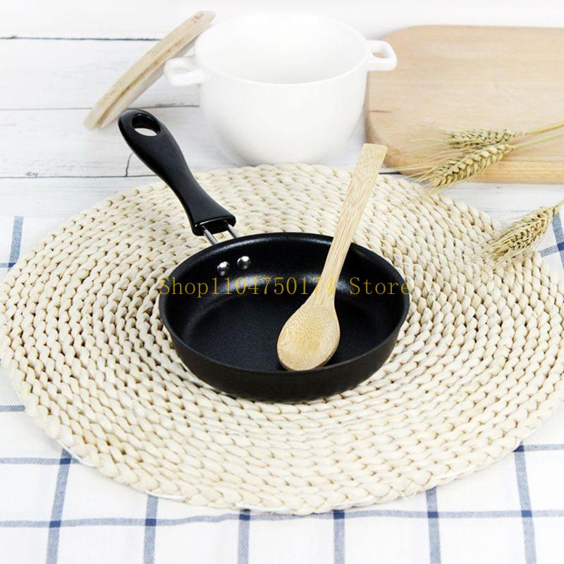 Mini Cooking Pan Non-Stick Iron Frying Pan for DuPont Coating Portable Long Hand top sale