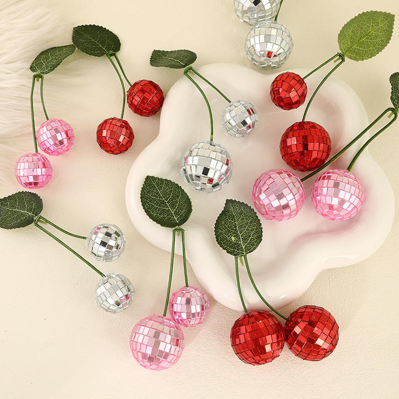 3pcs Disco Ball Cherry Mirror Hanging Reflects Light For DJ Club Stage Bar Party Wedding Holiday Decoration Home Decor