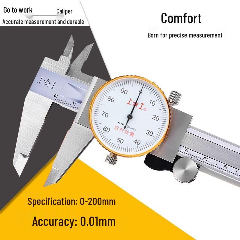 Shangong Stainless Steel Dial Vernier Caliper 0-150mm High-Precision, 300mm