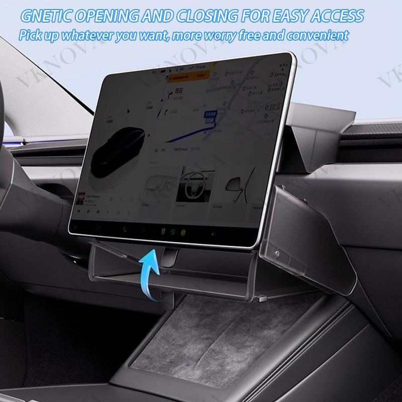 For Tesla Model Y Standard 2025 Car Storage Box Hidden Storage Organizer Case Tray Under The Central Control Screen For Model3 Y