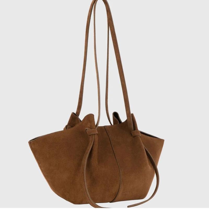 Borsa a Spalla da Donna Camoscio Nabuk Grande Capacità Portatile Ala Borsa Tote Designer Lg Tracolla Shopping Spaziosa Borse Nuova