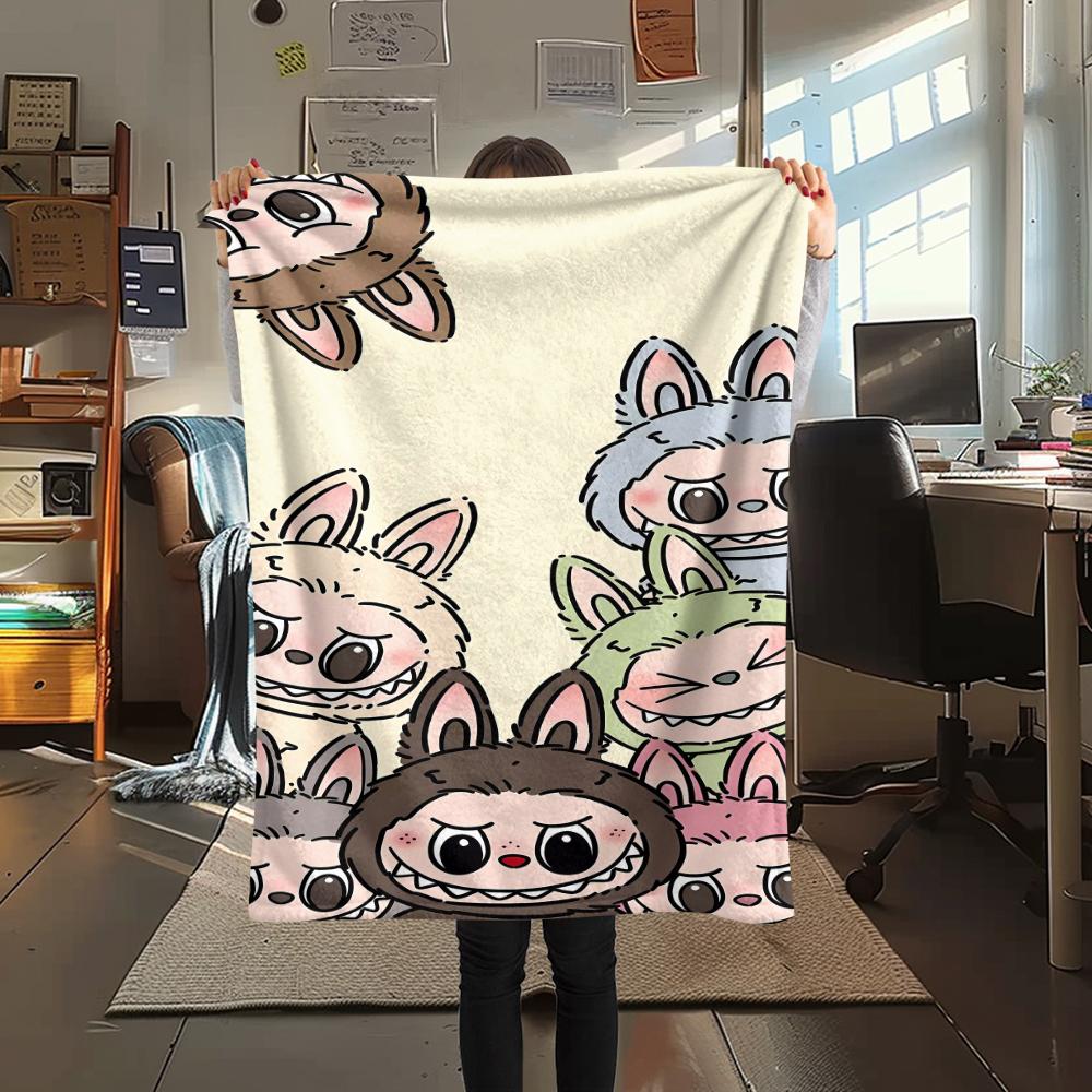 

Labubu poster Print Flannel Blanket,High quality Comfortable for All Seasons,Home Decor,Warmth and Comfort,Perfect for Christmas Gifts 80cm x 120cm