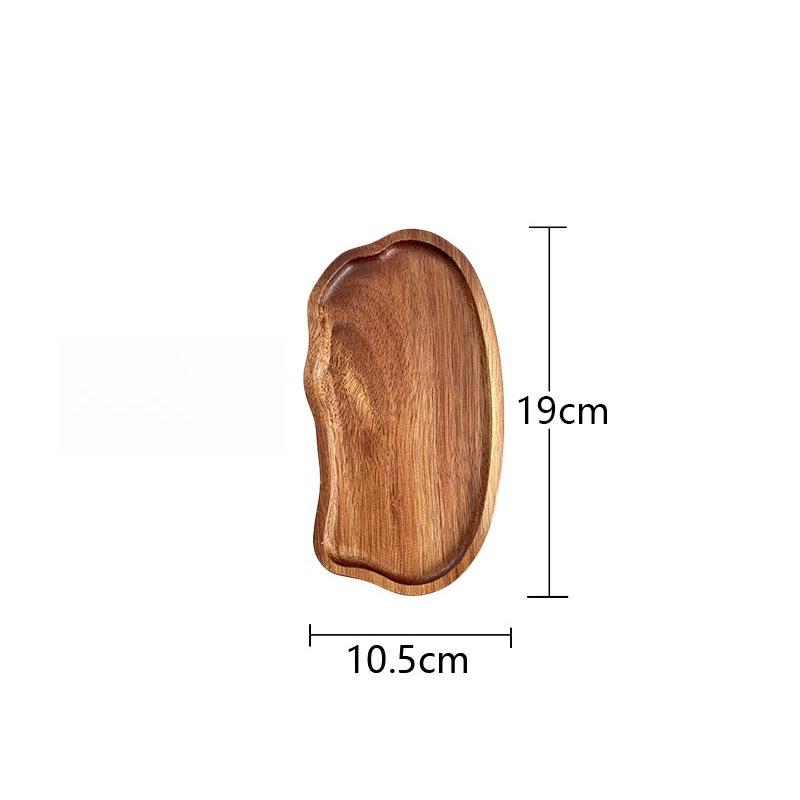 

Oblong Wooden Serving Tray with Wavy Edge Ideal for Home Decor and Food Serving Home Kitchen Plate Japanese-style