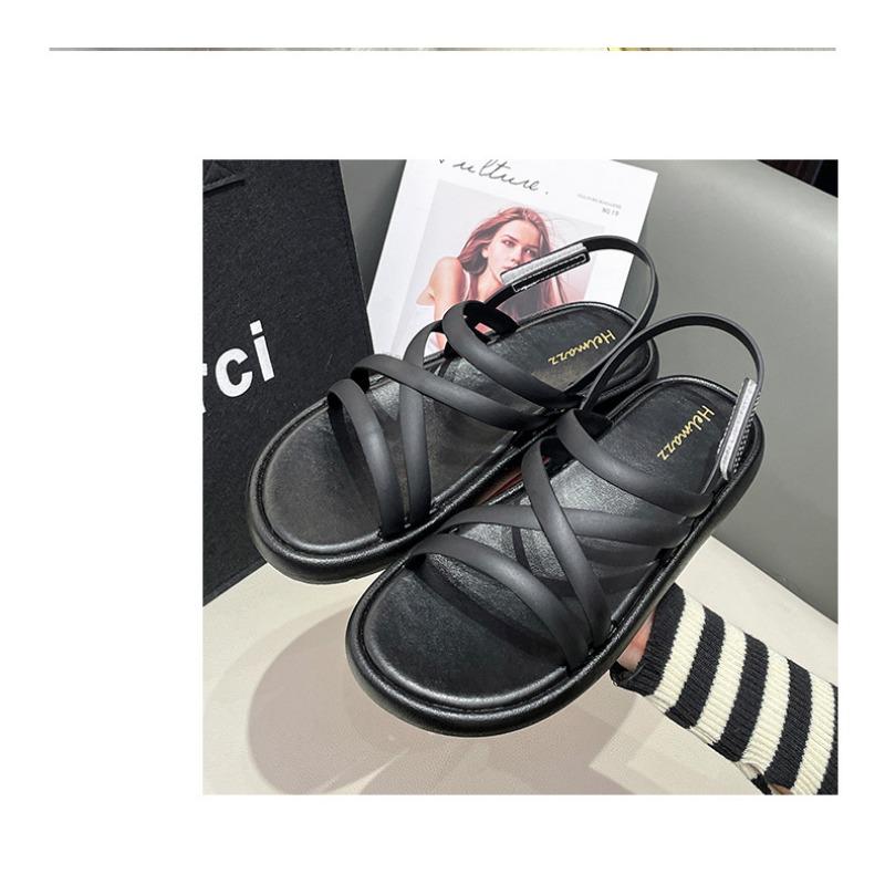 Sandals Women's Summer Flat Heel Soft Bottom Temperament Roman Shoes Beach Shoes