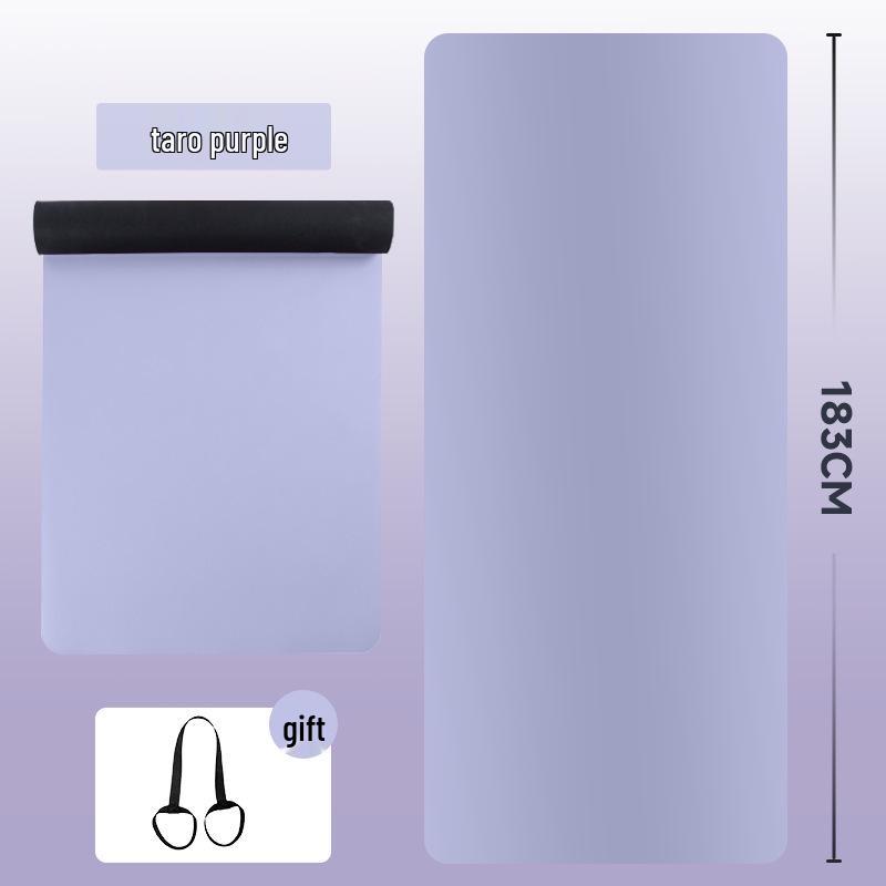5mm Non-Slip Natural Rubber Yoga Mat with Pose Lines for Home Fitness