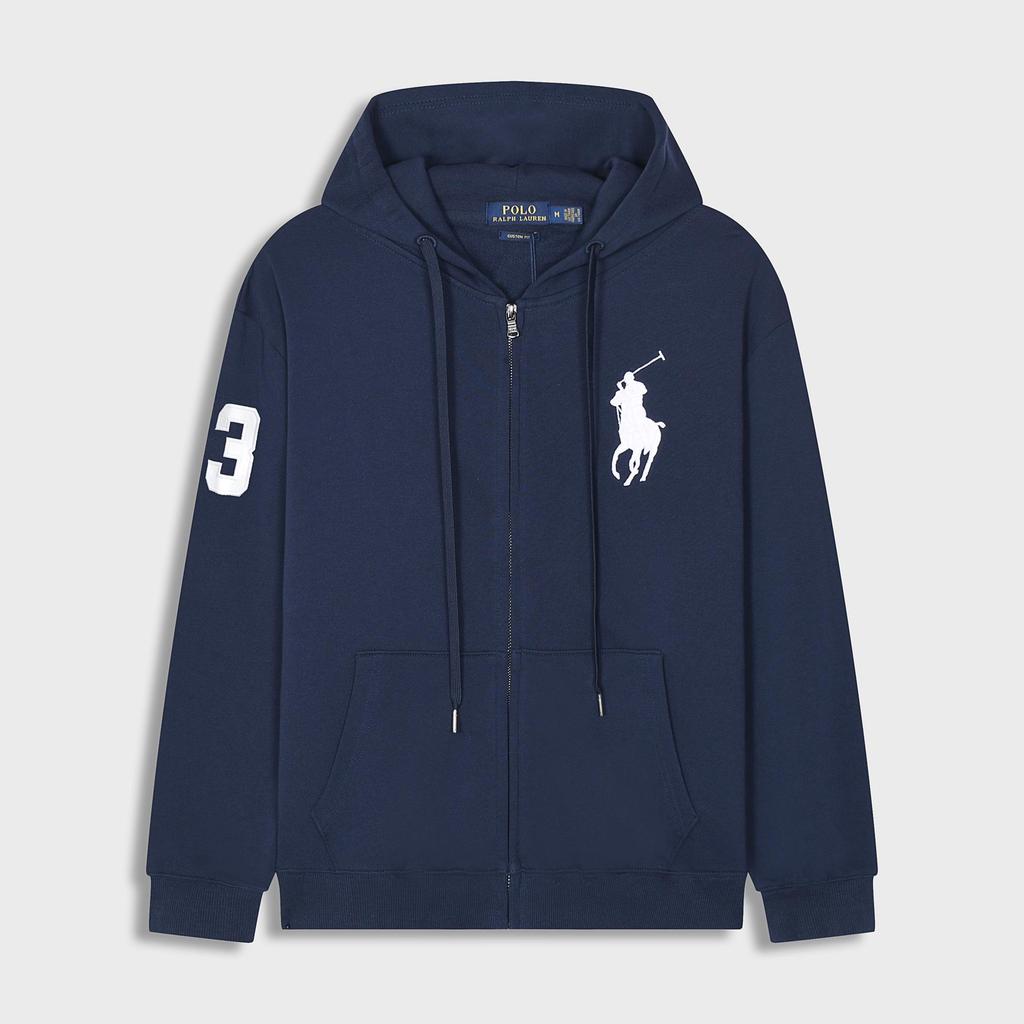 Malaysia Polo Reißverschluss Sport-Hoodie - Frühling/Herbst Bestickte Baumwolle Freizeitjacke