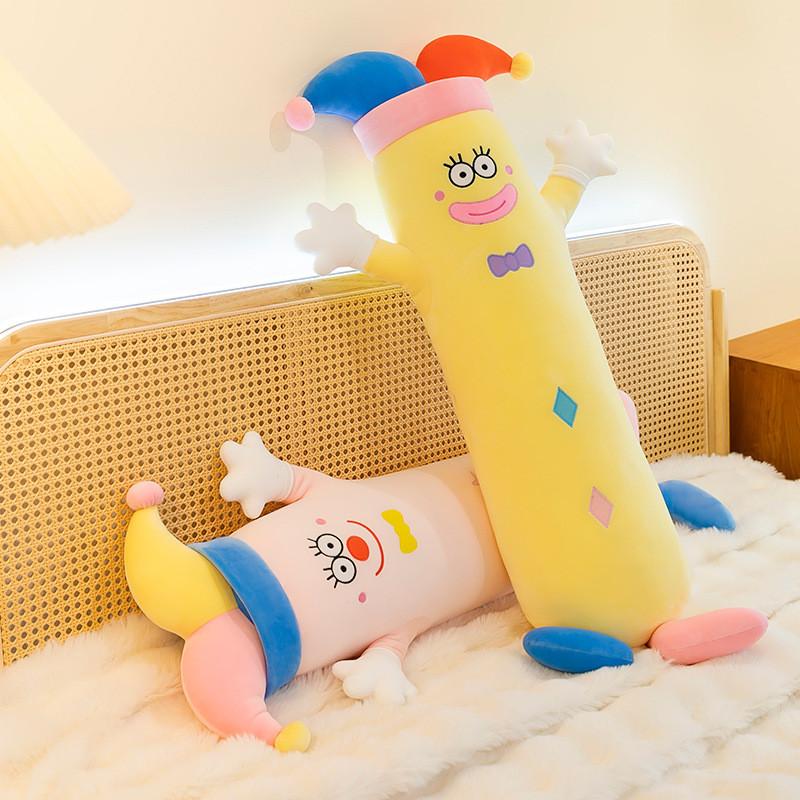 Clown Cute Cartoon Long Plush Toy Pillow Children Toy For Birthday Gifts