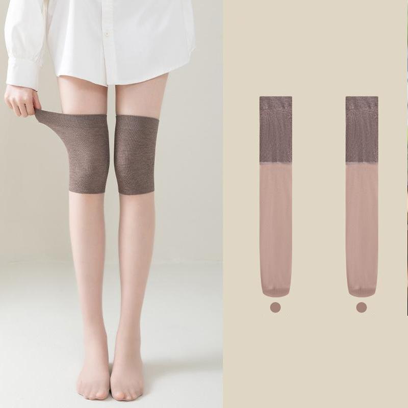 2/1Pairs New Women Summer Over Knee Length Stockings Slim Simple Elegant Breathable Thin Transparent Anti Hook Skin Color Socks