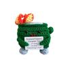 Handmade Crochet Dumpster Fire Plush Doll Emotional Support Dumpster Fire DollEncouraging Card Cute Knitting Toy Desk Decor