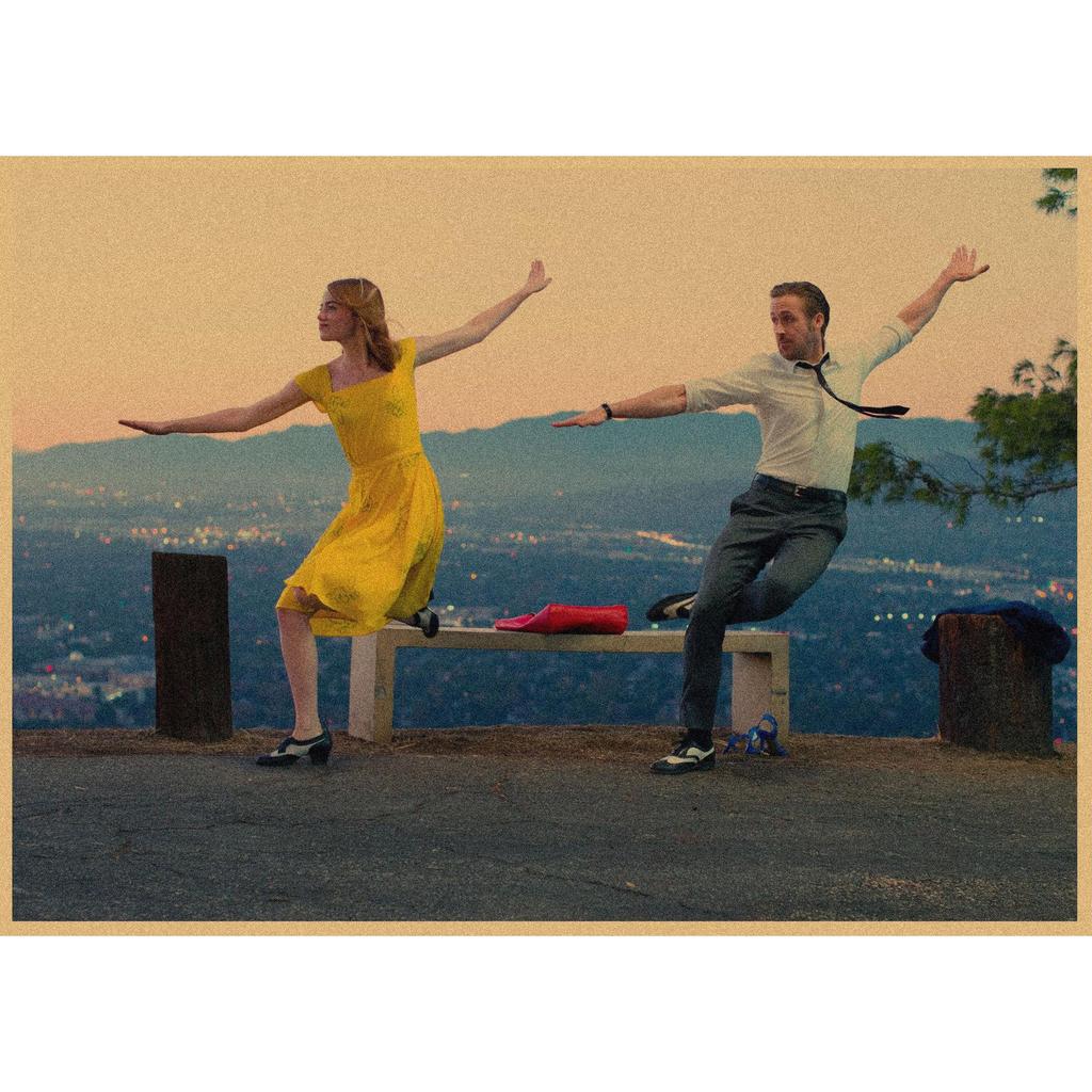 La La Land Retro Music Film Poster - Kraft Paper Wall Decor Mural