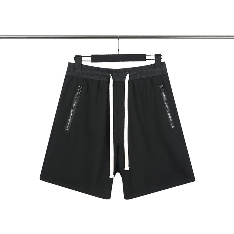 Five-point pants trendy brand casual sports shorts men s and women s pure cotton trendy summer pants S чёрный