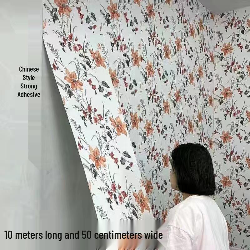 3D Linen Self-Adhesive Wallpaper: Waterproof, Moisture-Proof, Anti-Mold Wall Stickers for Bedroom Renovation