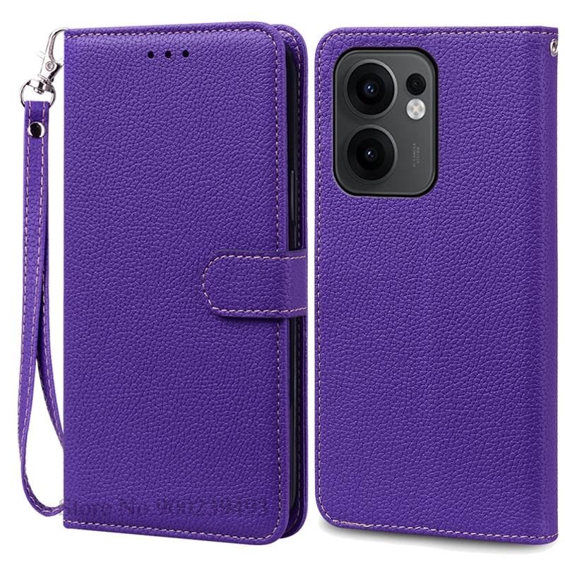 Reno 13F Case For Oppo Reno 13F Case Leather Flip Wallet Cover For Oppo Reno 13F 5G Case Soft Book Cover Coque Fundas Shell