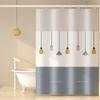 Digital Printing Shower Curtain Bathroom Shower Partition Curtain Bath Waterproof Thickened Polyester