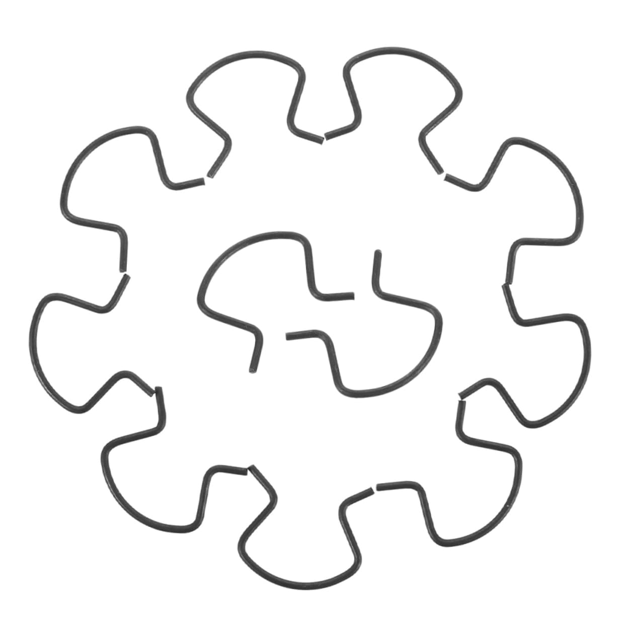 

ЭРИНГОГО 15 шт. Зажим пружинный для рулевого колеса Замена рукоятки стеклоподъемника 1.80X1.80X0.10CM серый