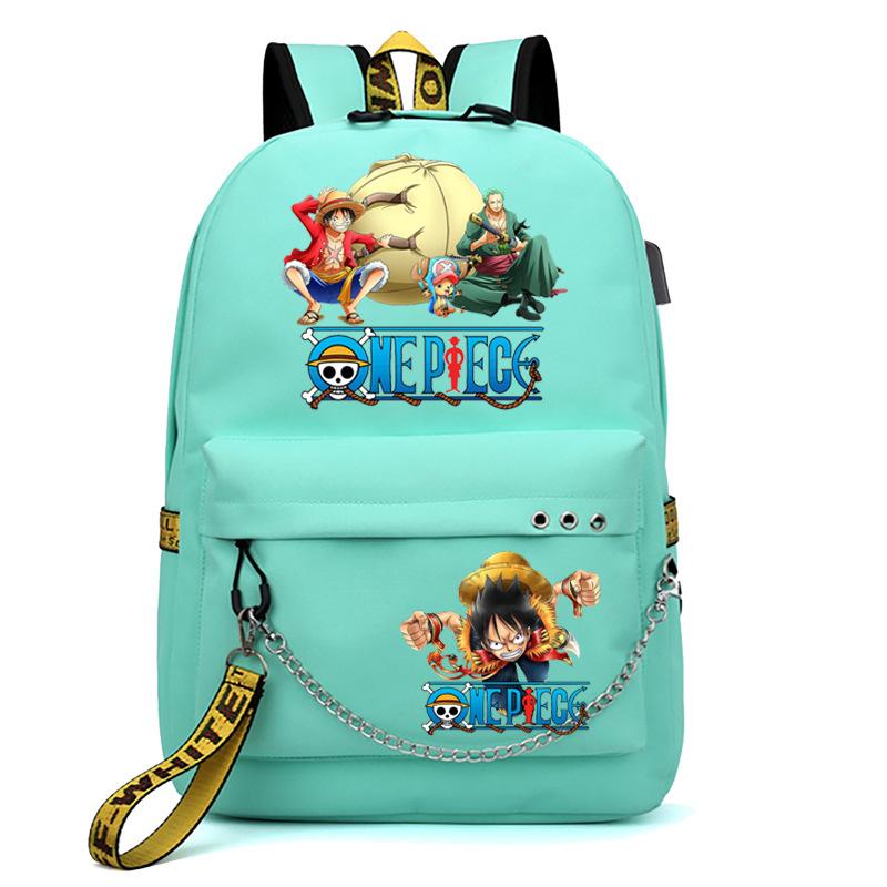 USB student school bag travel backpack printed One Piece casual trendy bag