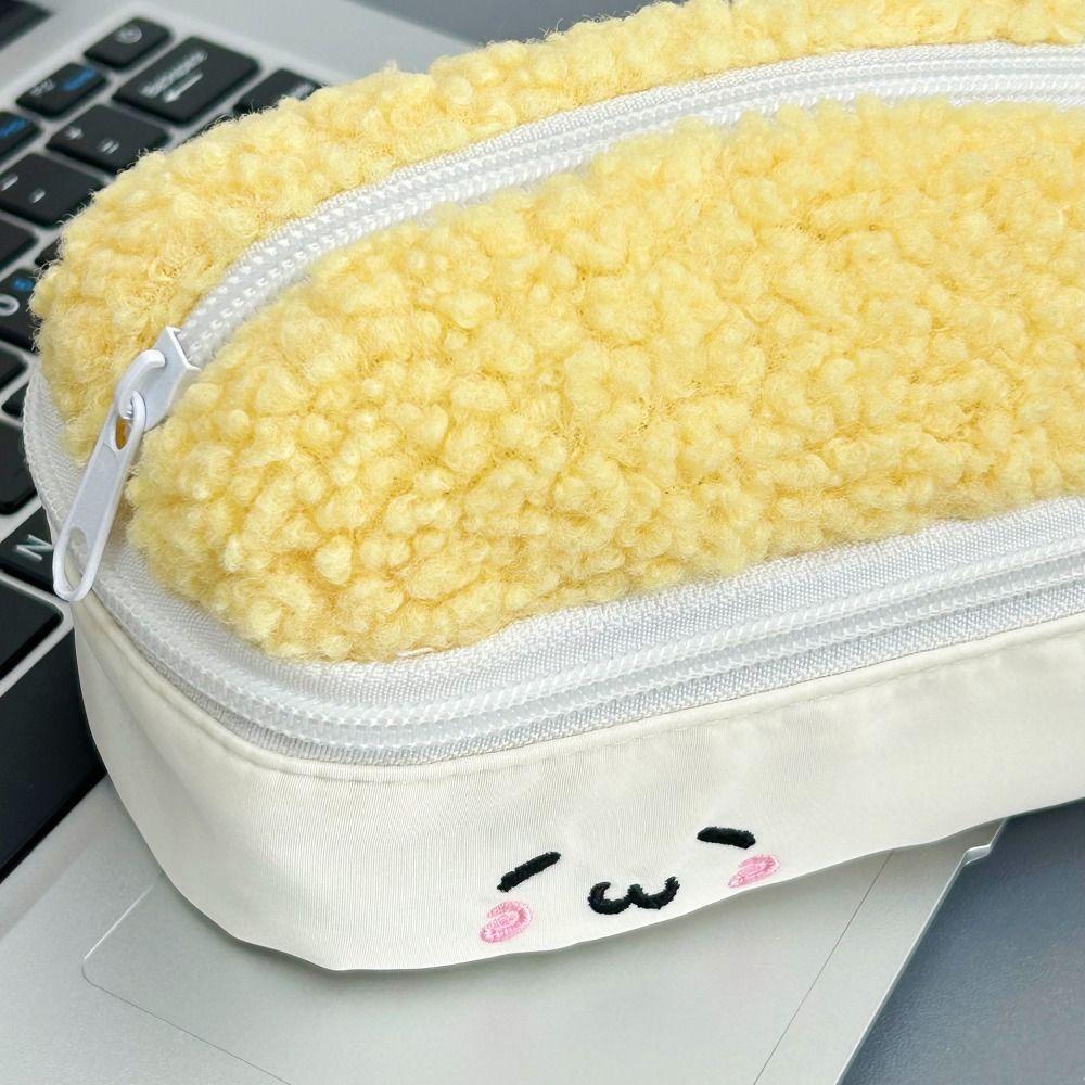 Plush Pen Bag Fried Shrimp Shape Stationery Bag New Pencil Case  School Office